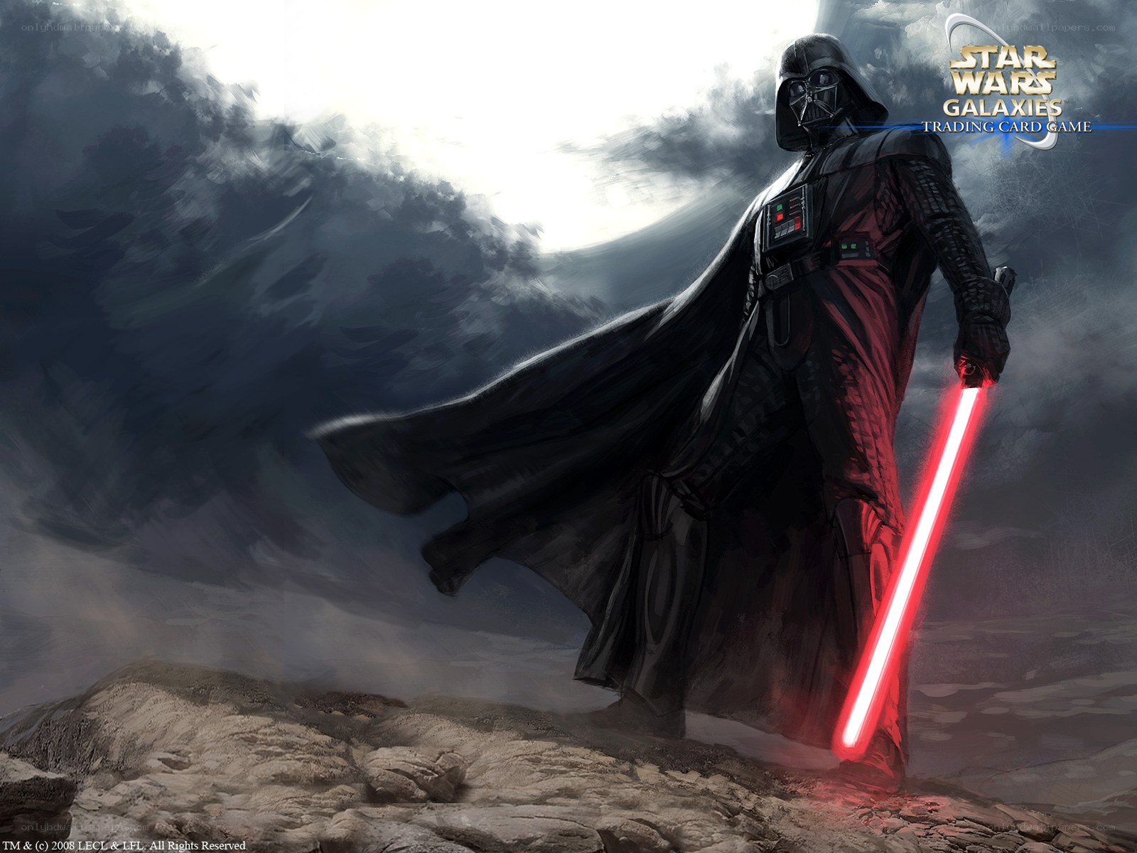 Darth Vader with red lightsaber