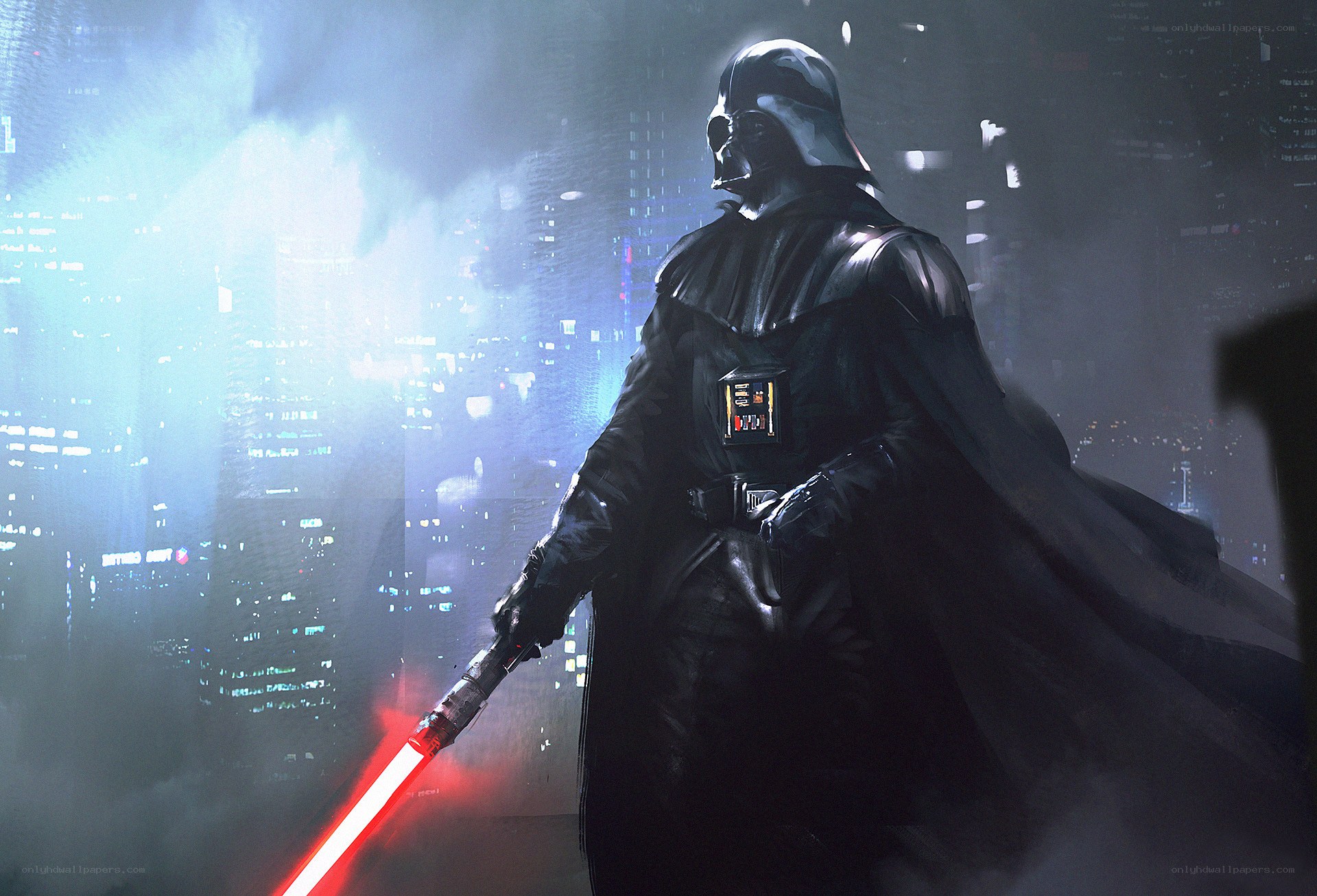 Darth Vader with red lightsaber