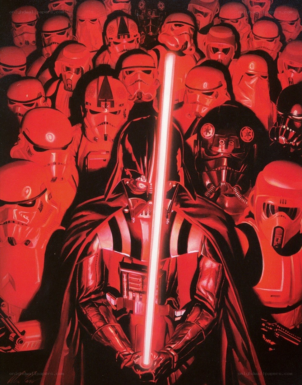 Darth Vader with stormtroopers