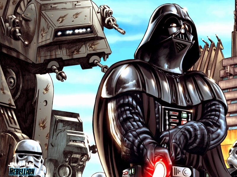 Darth Vader with Stormtroopers — Black, Dramatic