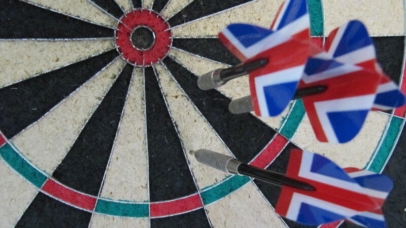 Darts on Dartboard