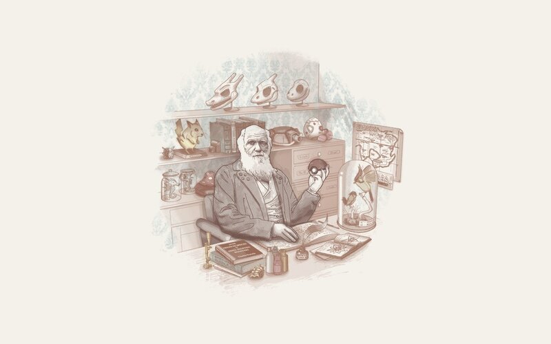 Darwin in his study