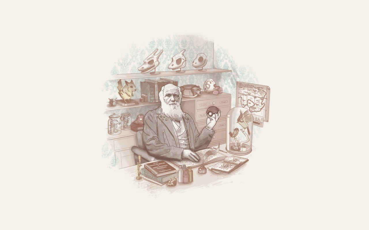 Darwin in his study