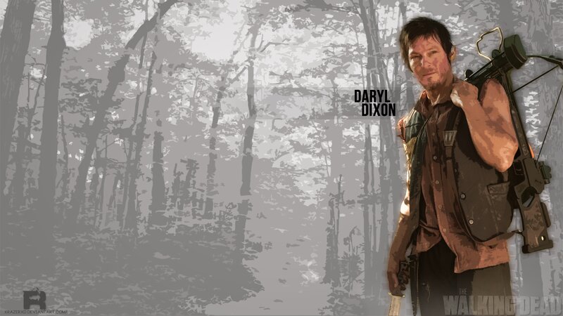 Daryl Dixon with Crossbow — Gray