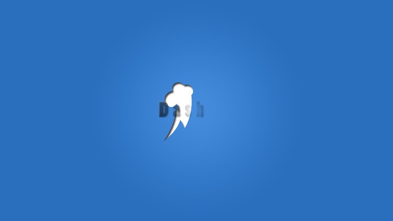 Dash logo on blue background