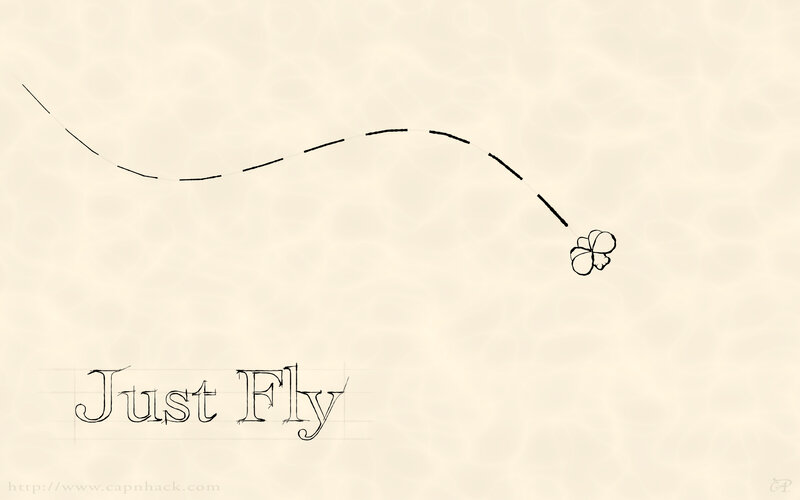 Dashed Line with Flower