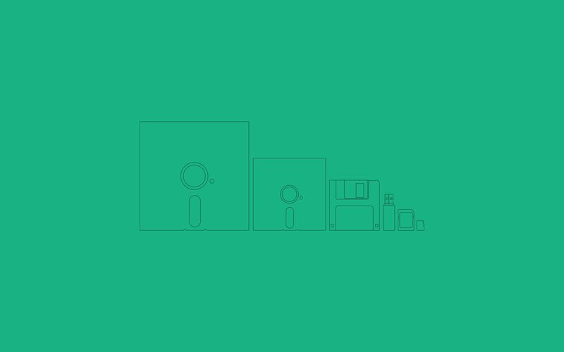 Data Storage Devices — Green, Minimalist