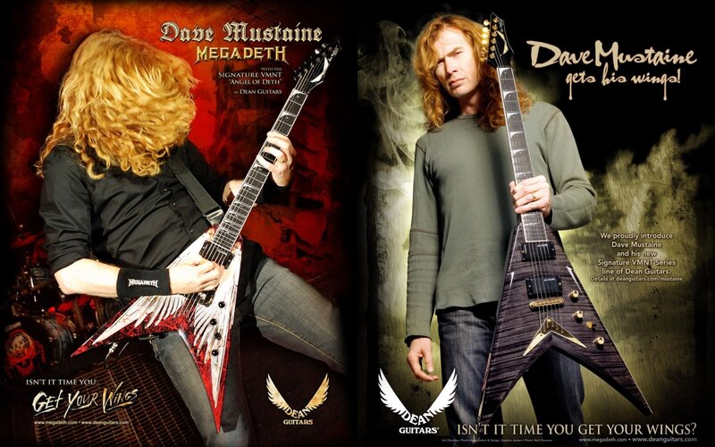 Dave Mustaine with Guitar — Black