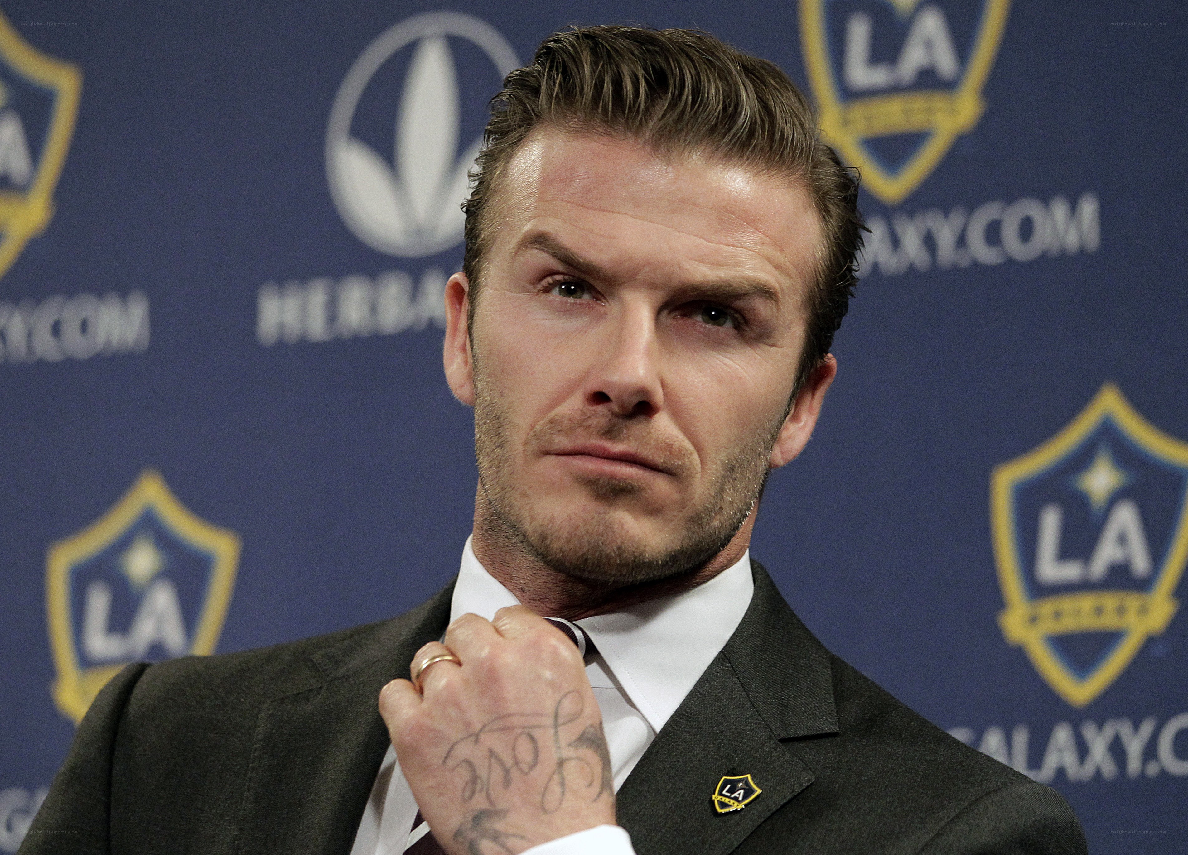 David Beckham at press event
