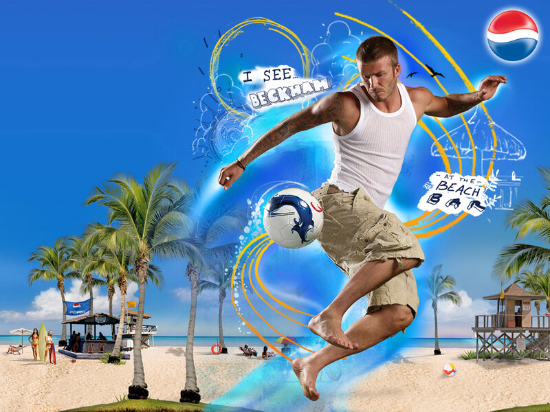 David Beckham at the beach