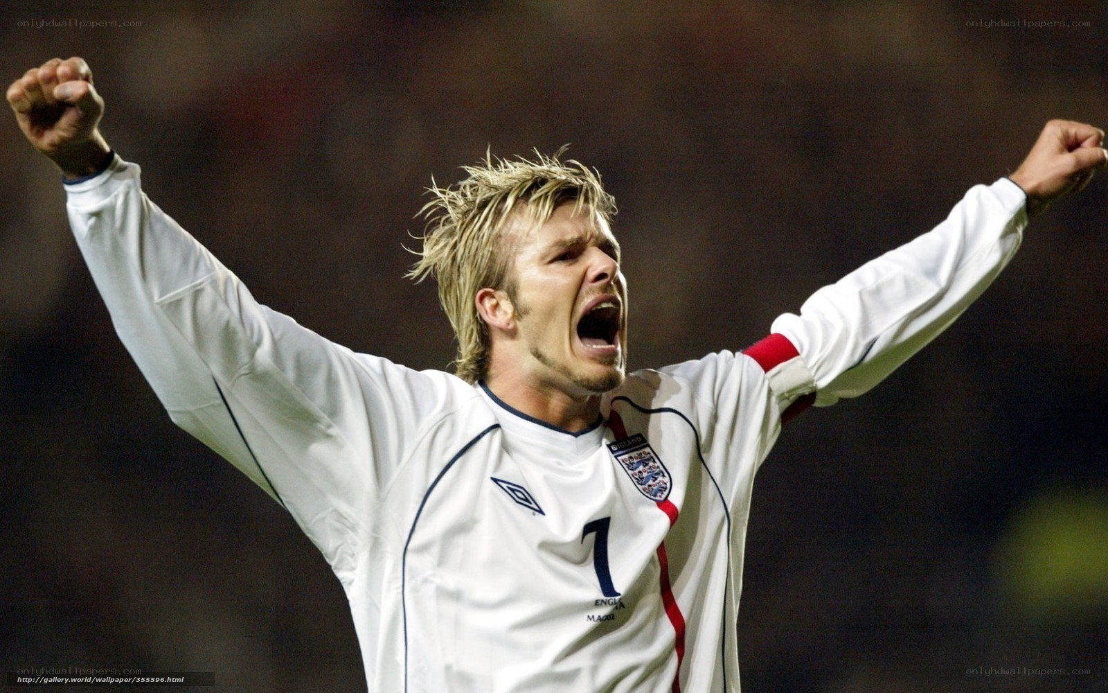 David Beckham celebrates goal
