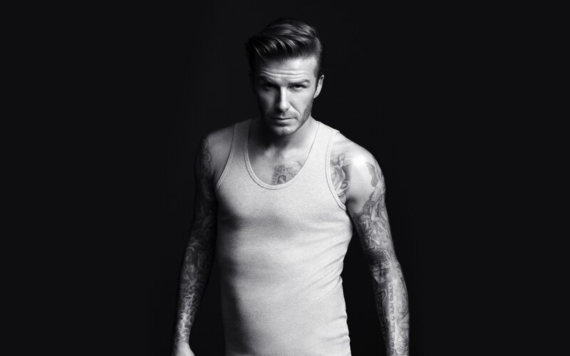 David Beckham in a tank top