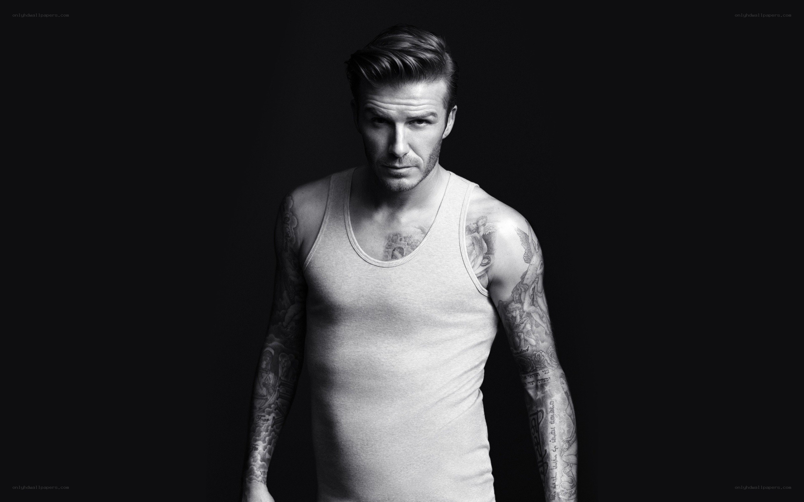 David Beckham in a tank top