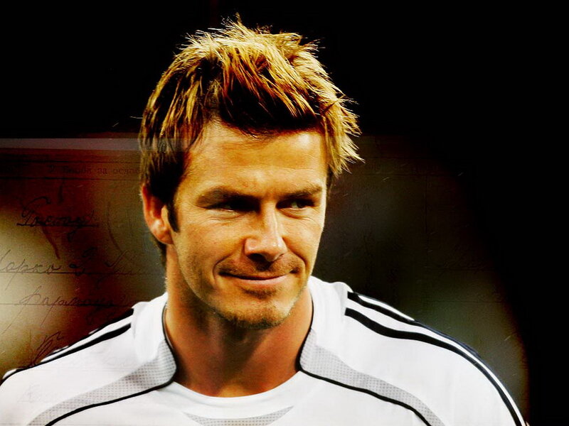 David Beckham in football jersey