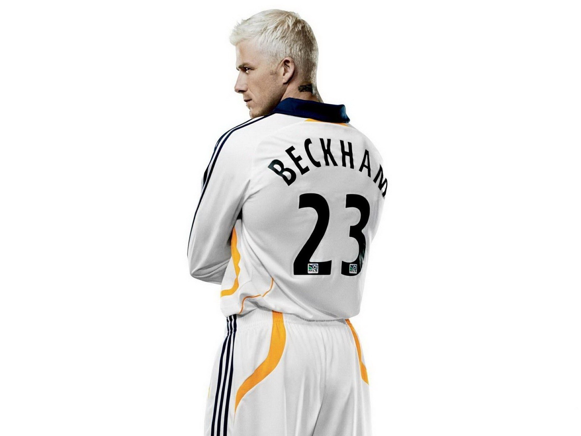 David Beckham in soccer uniform