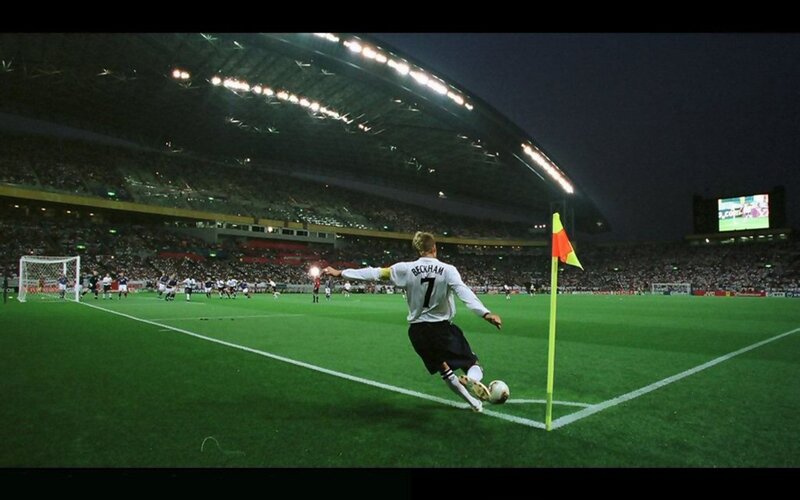 David Beckham Kicking Ball