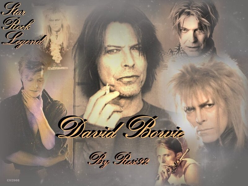 David Bowie Collage — Gray