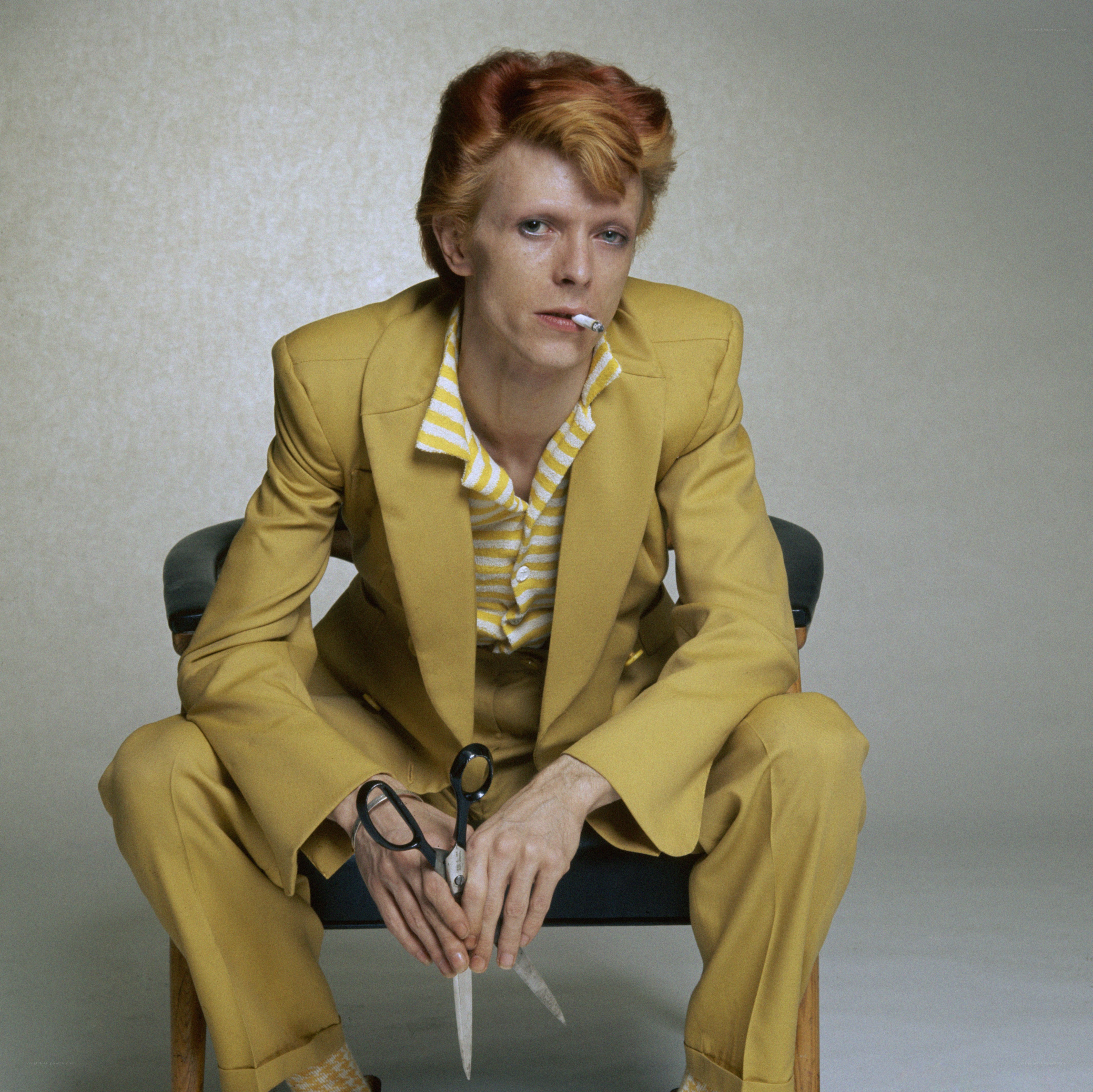 David Bowie in yellow suit