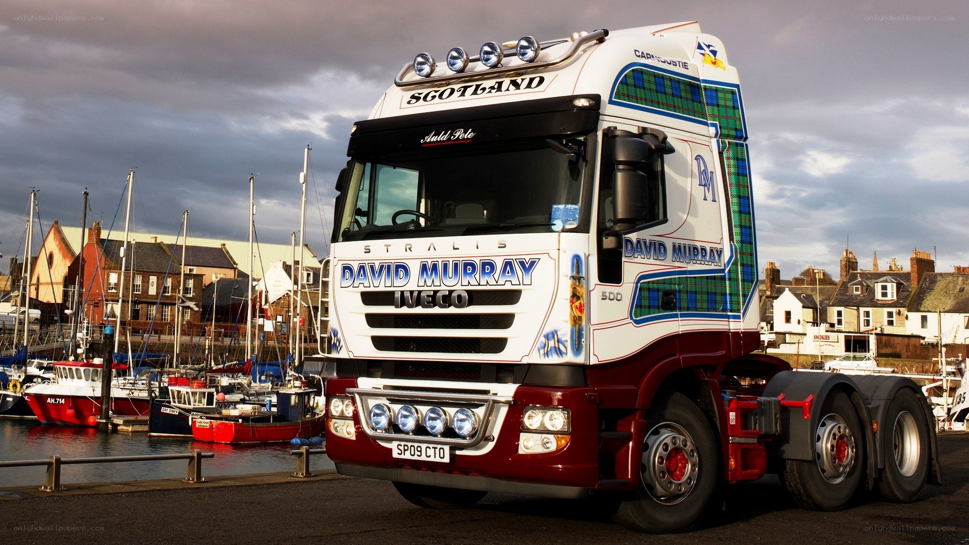 David Murray Iveco truck at harbor