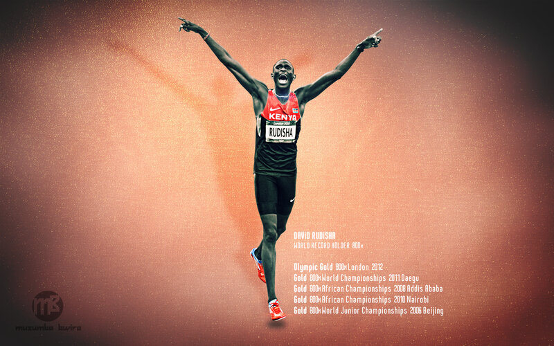 David Rudisha Celebrating