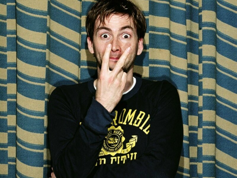 David Tennant making a face