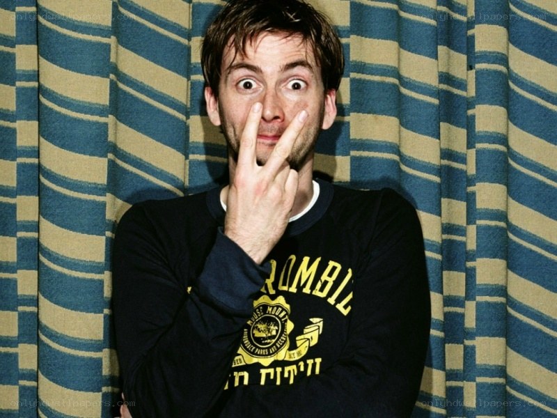David Tennant making a face