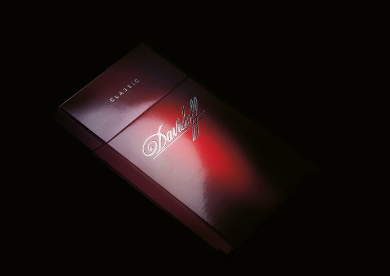 Davidoff Cigarette Pack — Black, Dramatic