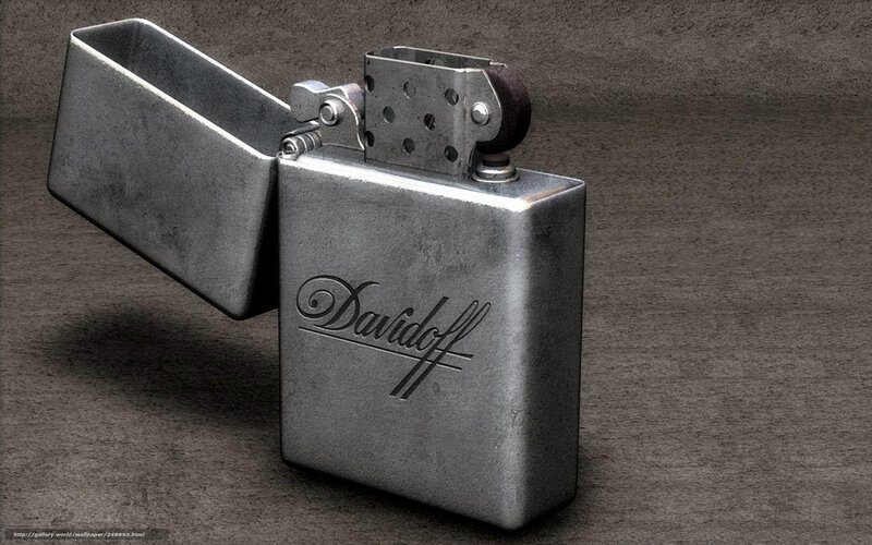 Davidoff lighter on textured surface