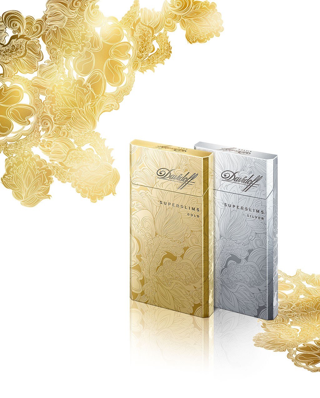 Davidoff Super Slims Gold and Silver