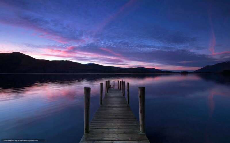 Dawn at the lake dock