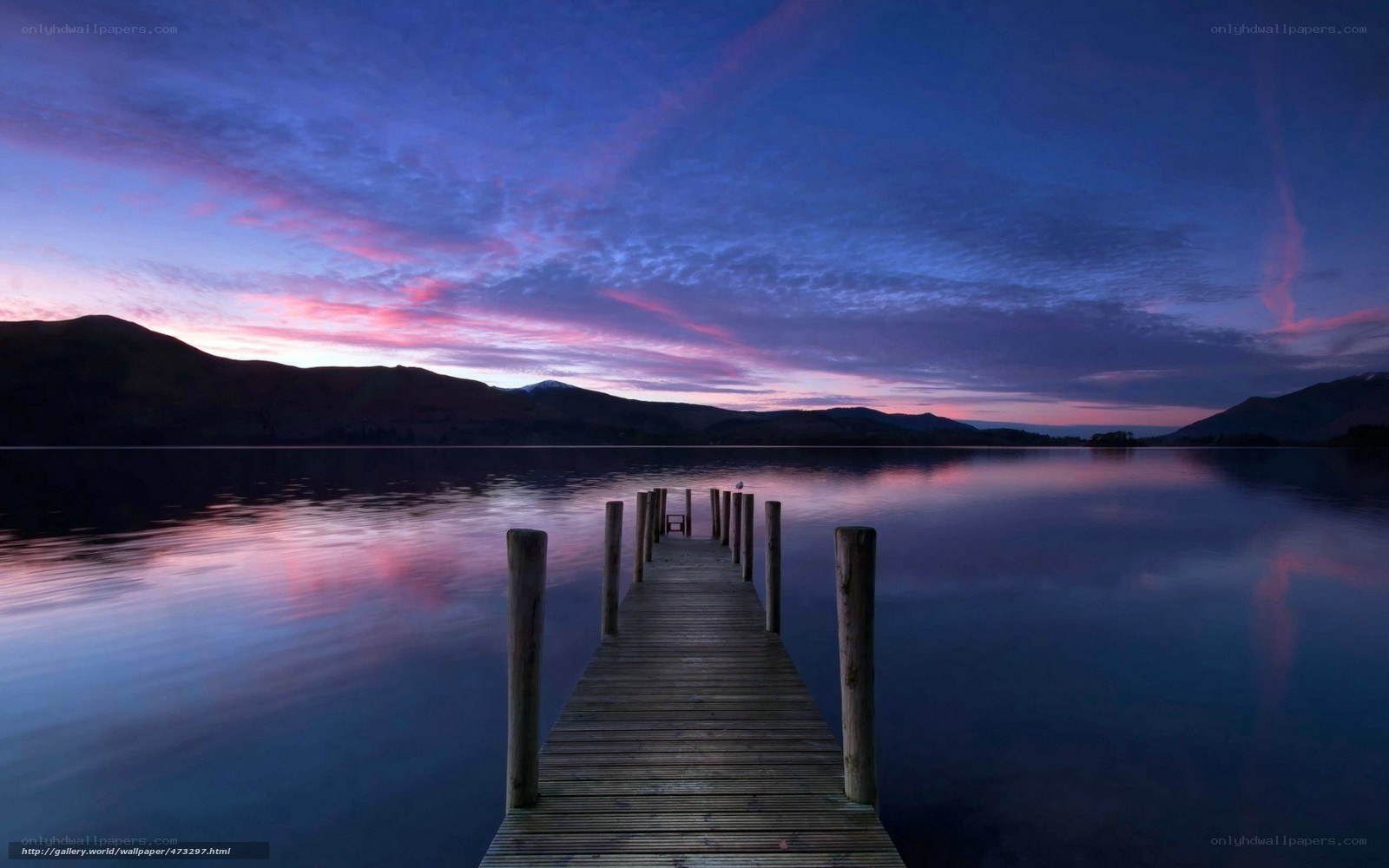 Dawn at the lake dock