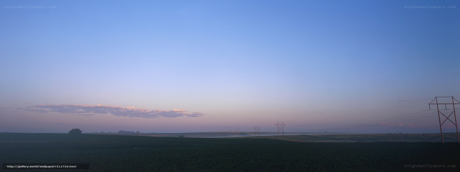 Dawn over Power Lines