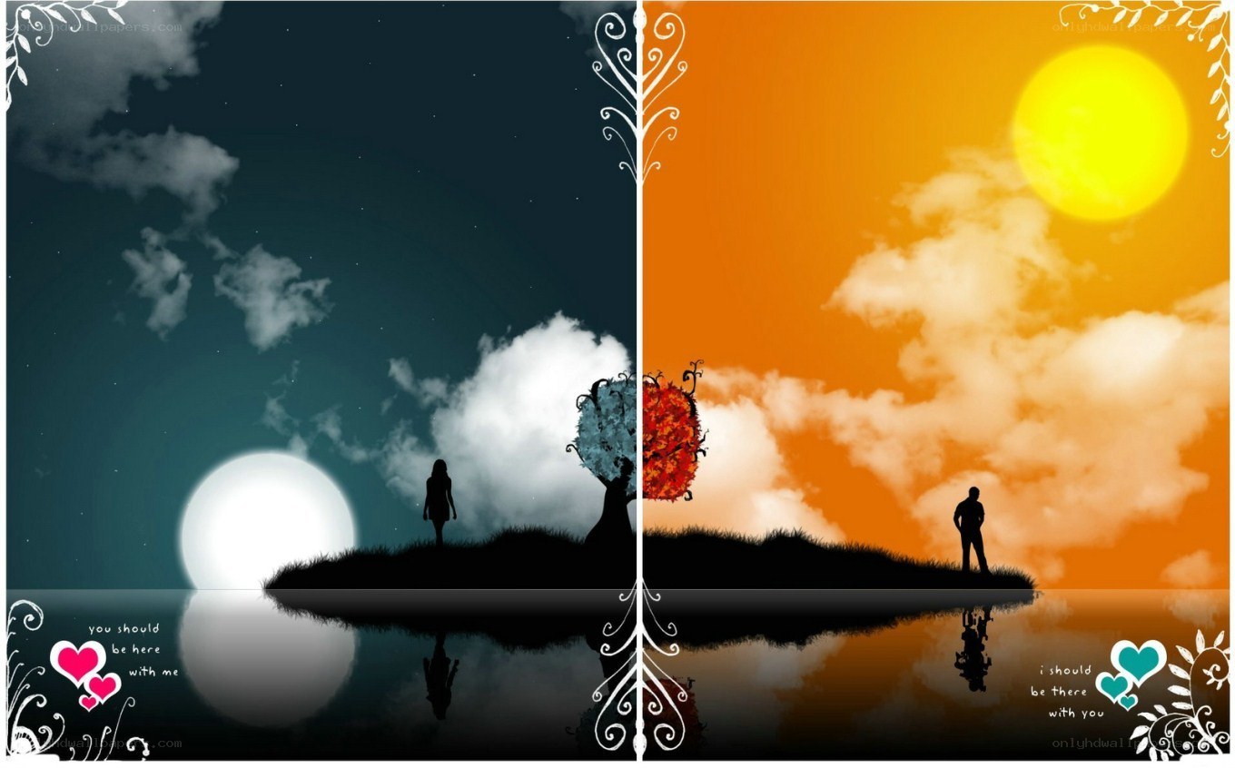 Day and night love contrast