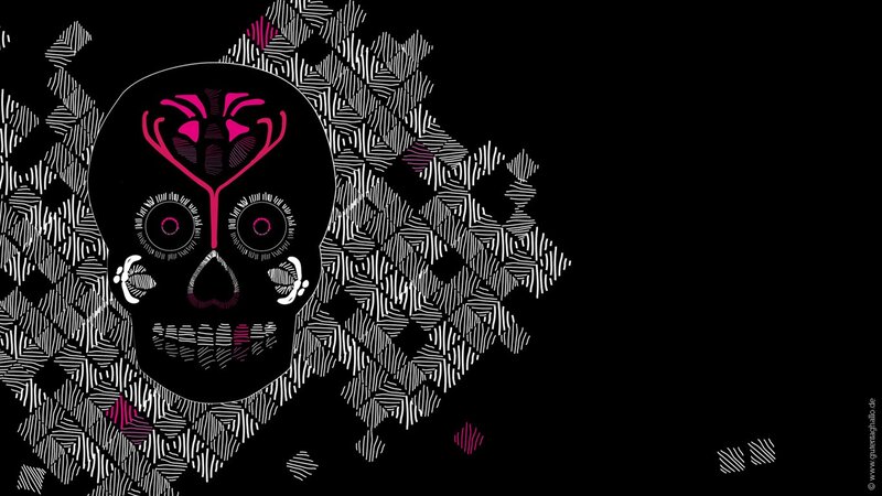Day of the Dead skull art