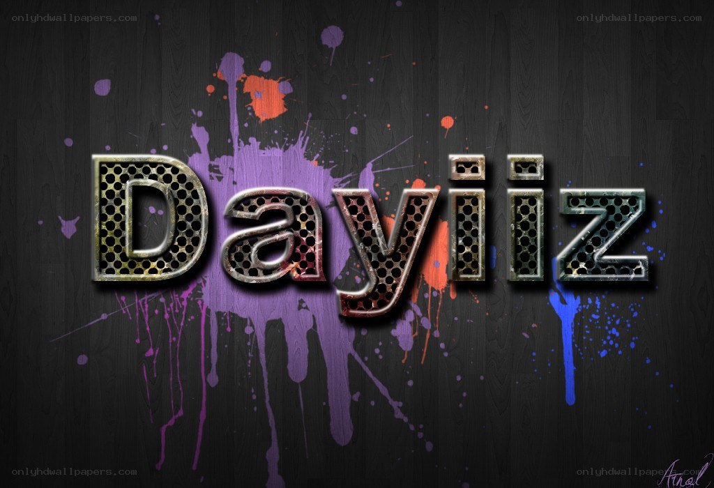 Dayiiz text art with paint splatters
