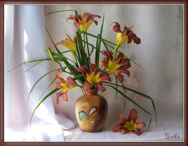 Daylilies in a Vase