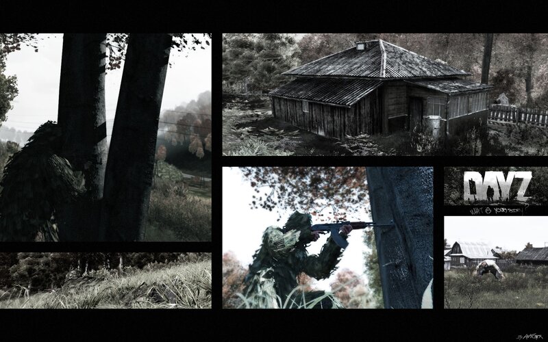 DayZ game concept art collage