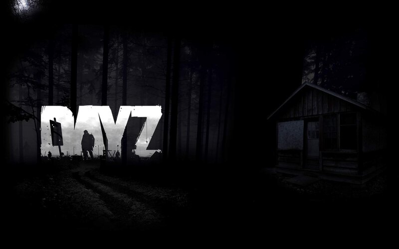 DayZ game logo in forest