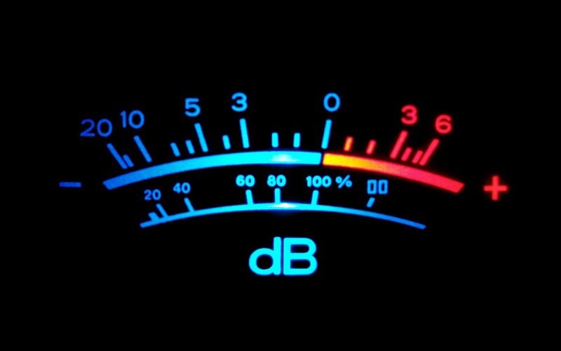 DB Meter Gauge — Blue
