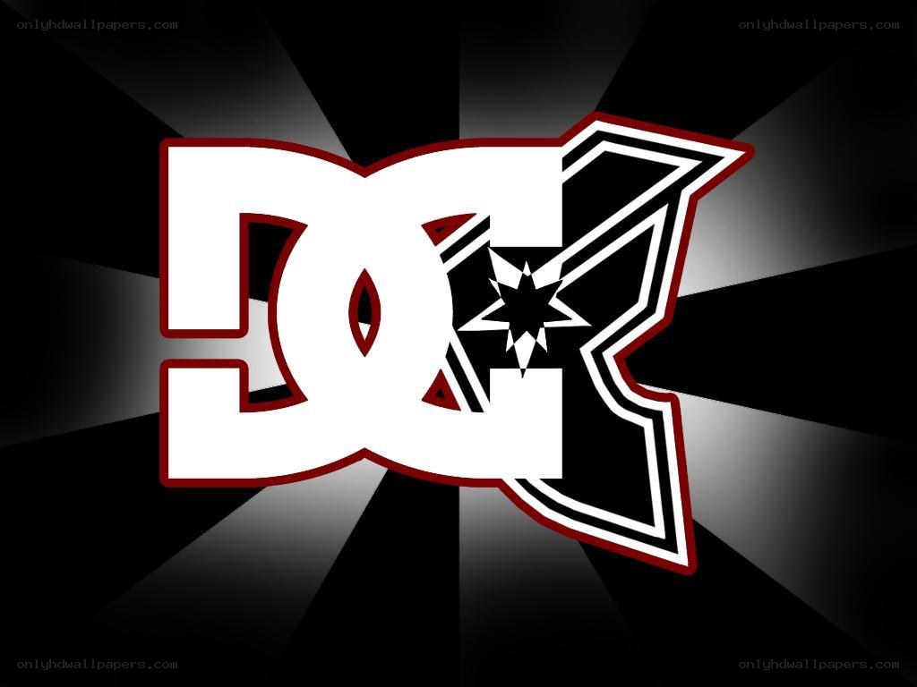 DC Shoes logo on dark background