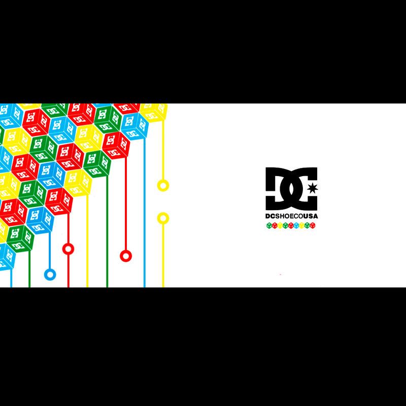 DC Shoes logo with colorful cubes
