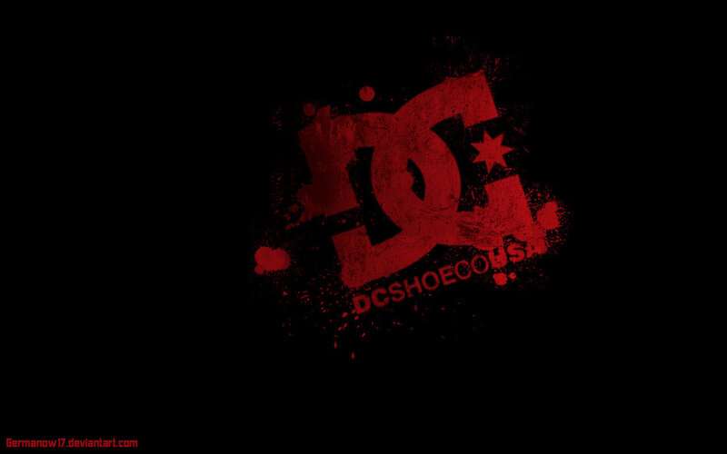 DC Shoes logo with splatter effect