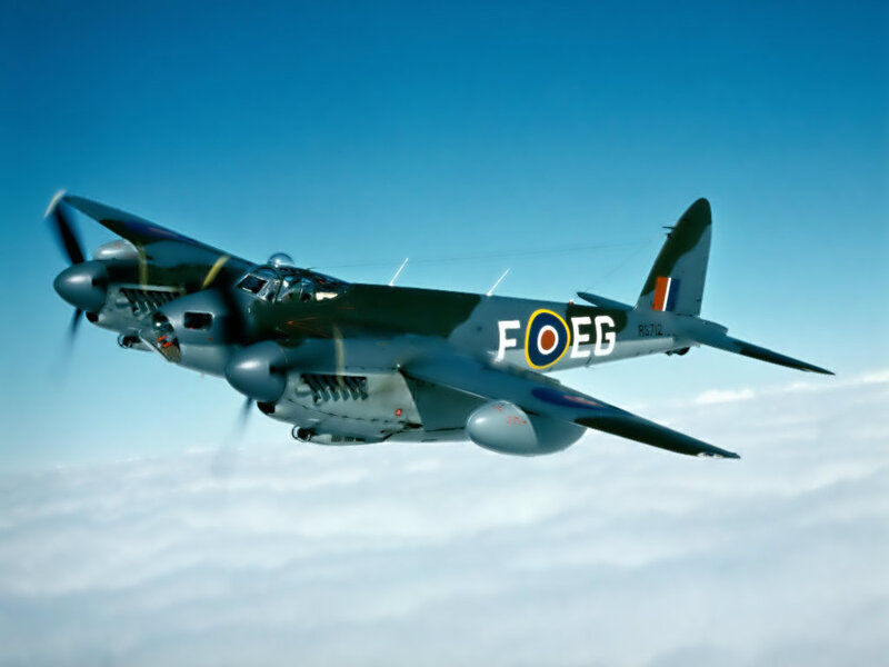 De Havilland Mosquito Aircraft — Blue