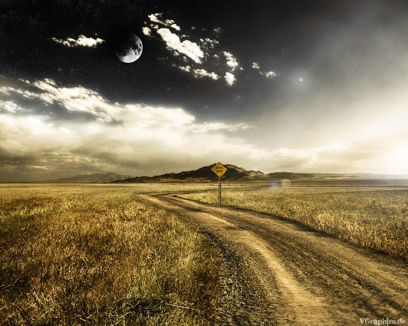 Dead End Road Sign — Brown