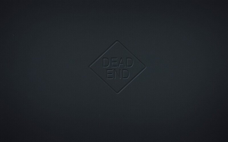 Dead End sign on dark background