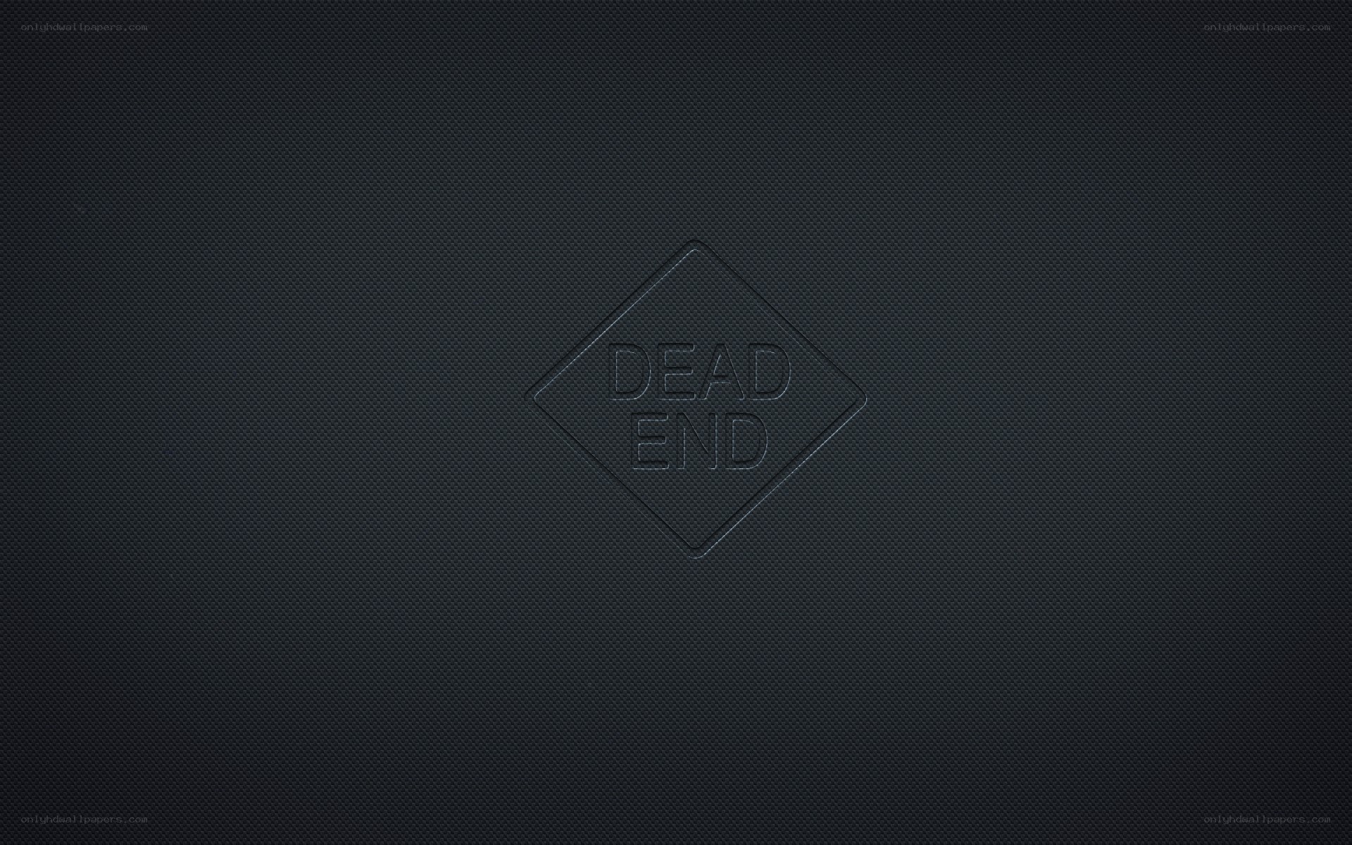 Dead End sign on dark background