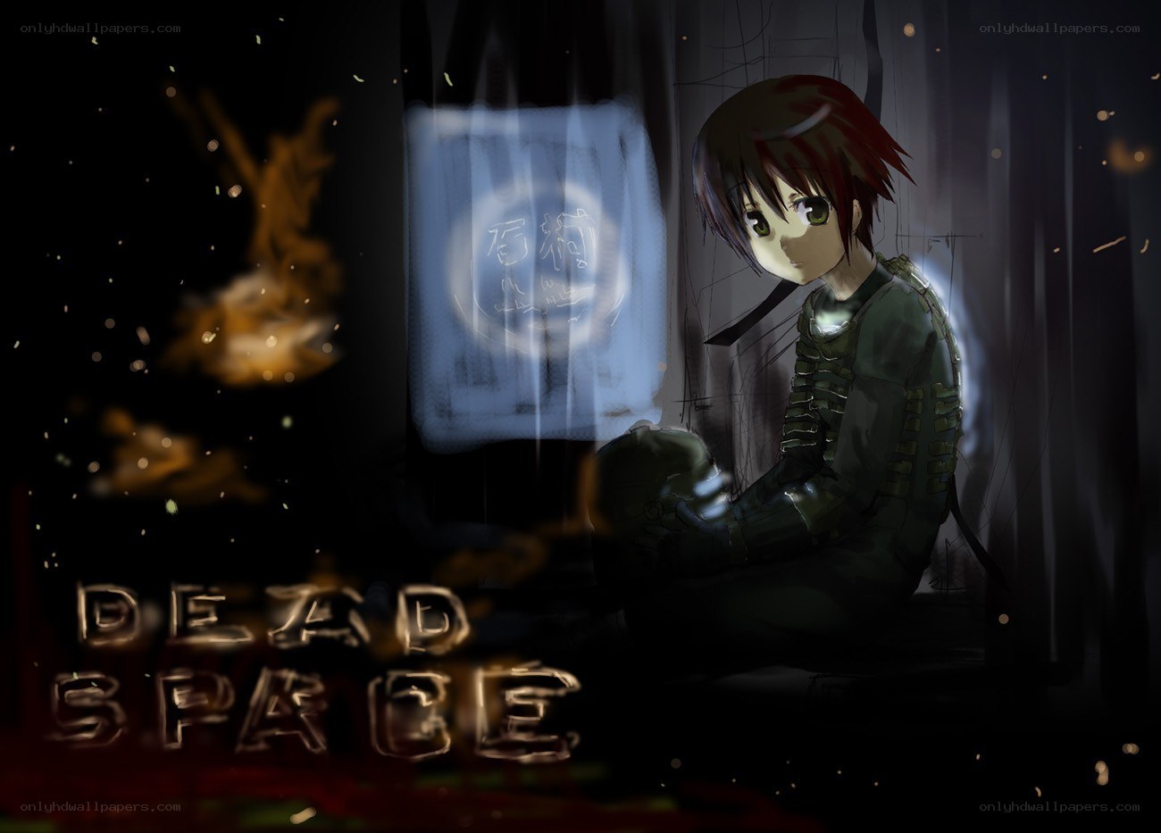 Dead Space character in dark room