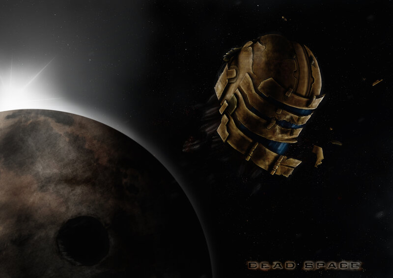 Dead Space helmet in space