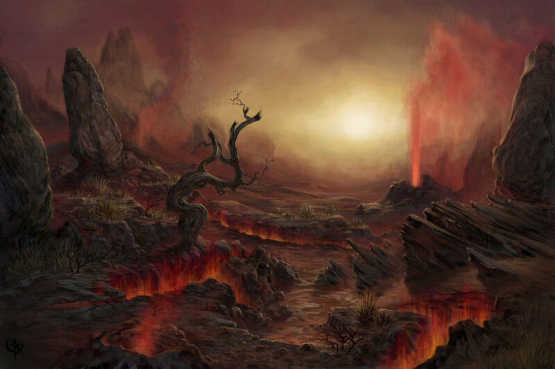 Dead Tree in Lava Field