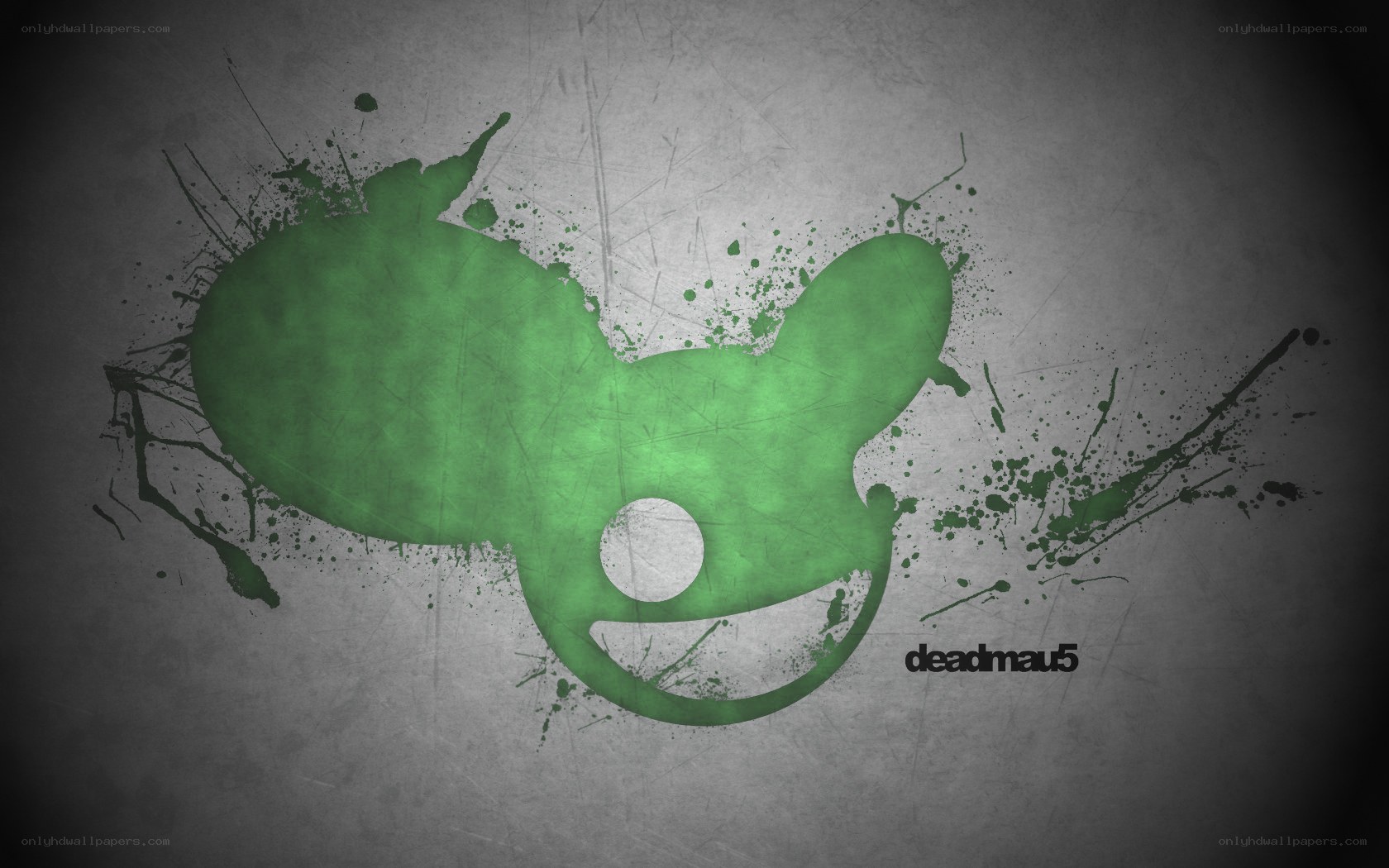 Deadmau5 green splatter logo